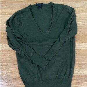 Green V-Neck Sweater